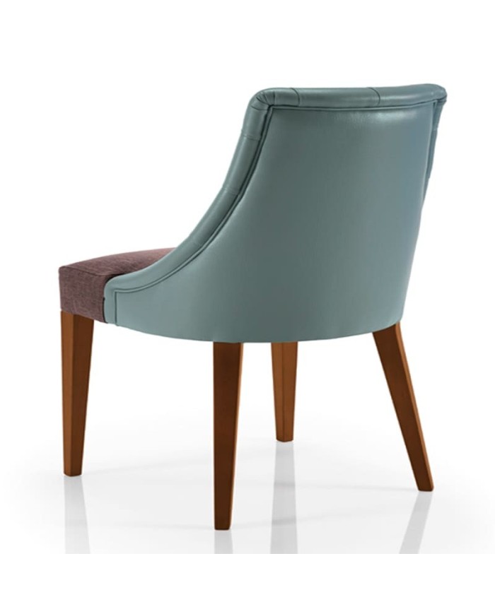 Silla tapizada con patas de madera JMS Moreira ZH17B