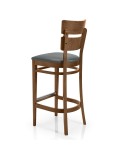 Taburete alto en madera y tapizado JMS Moreira ZH16B