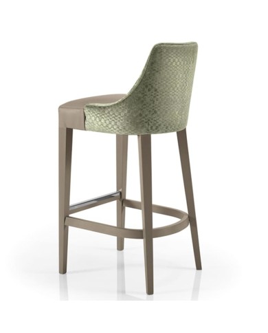 Taburete alto tapizado respaldo curvo JMS Moreira ZH18C