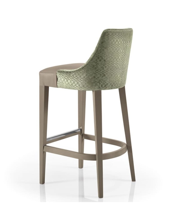 Taburete alto tapizado respaldo curvo JMS Moreira ZH18C
