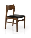 Silla de madera tapizada para hostelería con diseño elegante y estructura resistente