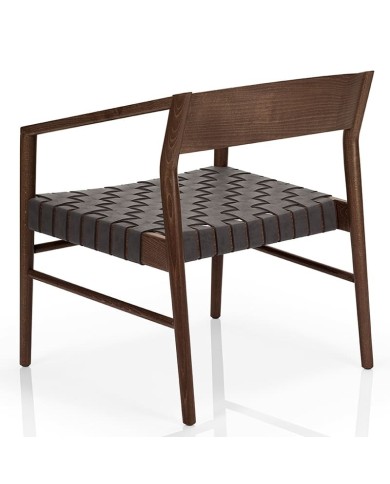 Butaca de madera con asiento trenzado JMS Moreira ZH28