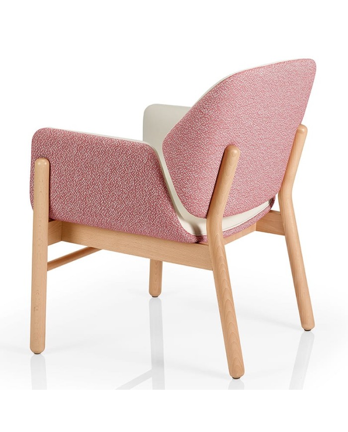Butaca de diseño en madera y tapizado JMS Moreira ZH36C