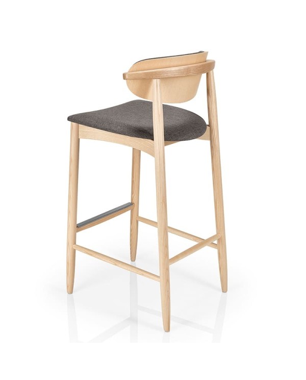 Taburete de madera y tapizado JMS Moreira ZH43