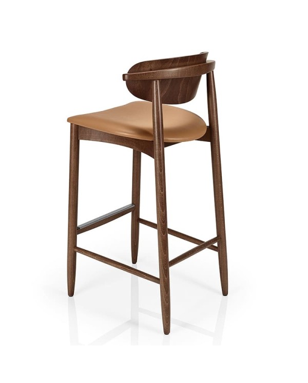 Taburete alto en madera y tapizado JMS Moreira ZH44