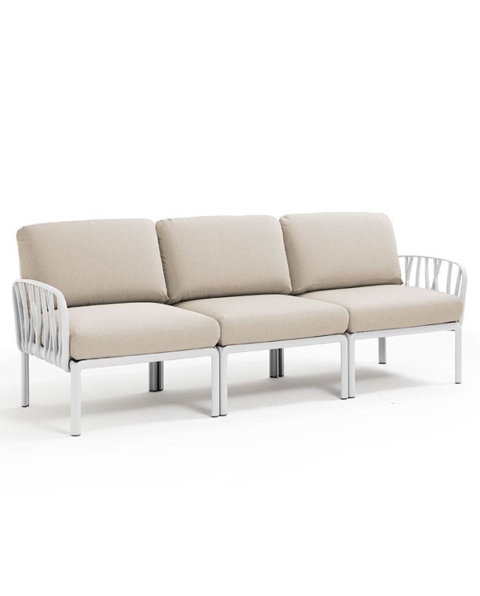 Sofá Komodo Nardi color blanco 3 plazas