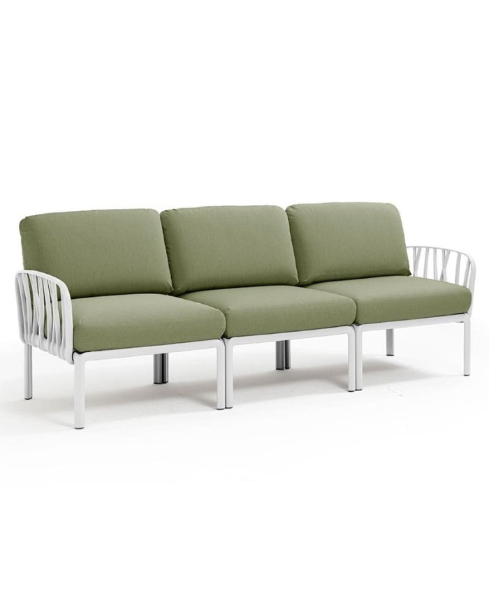 Sofá Komodo Nardi color blanco 3 plazas
