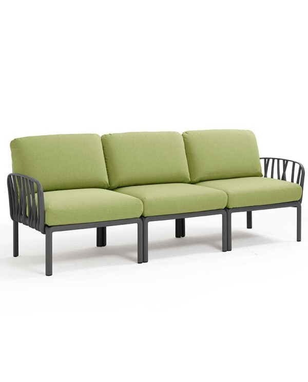 Sofá Komodo Nardi color antracita 3 plazas