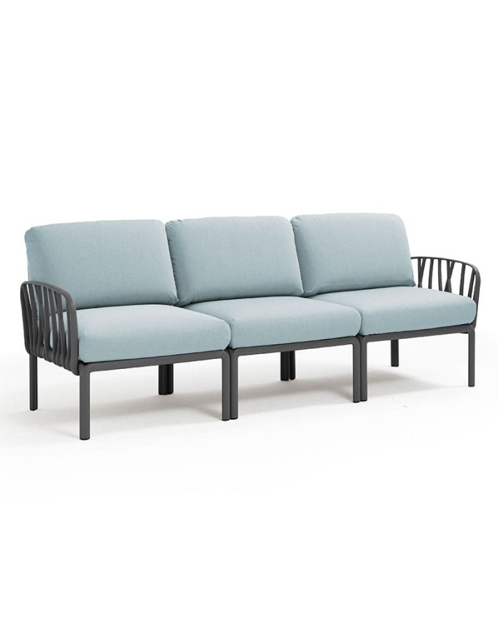 Sofá Komodo Nardi color antracita 3 plazas