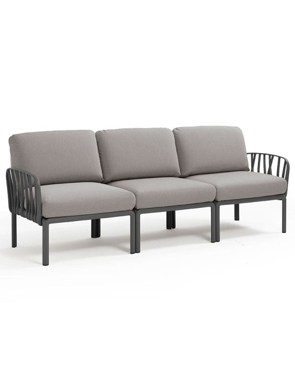 Sofá Komodo Nardi color antracita 3 plazas