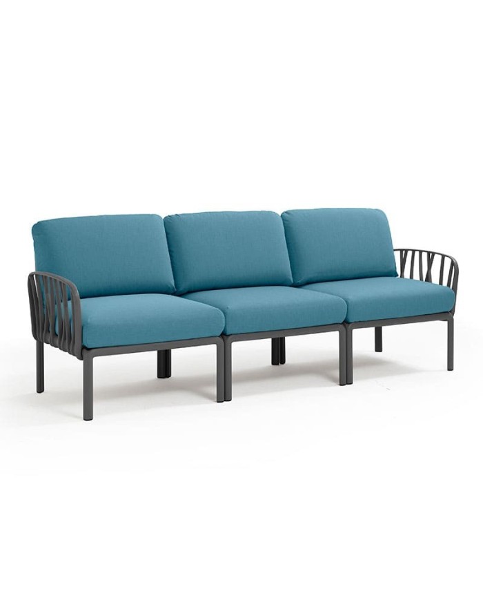 Sofá Komodo Nardi color antracita 3 plazas