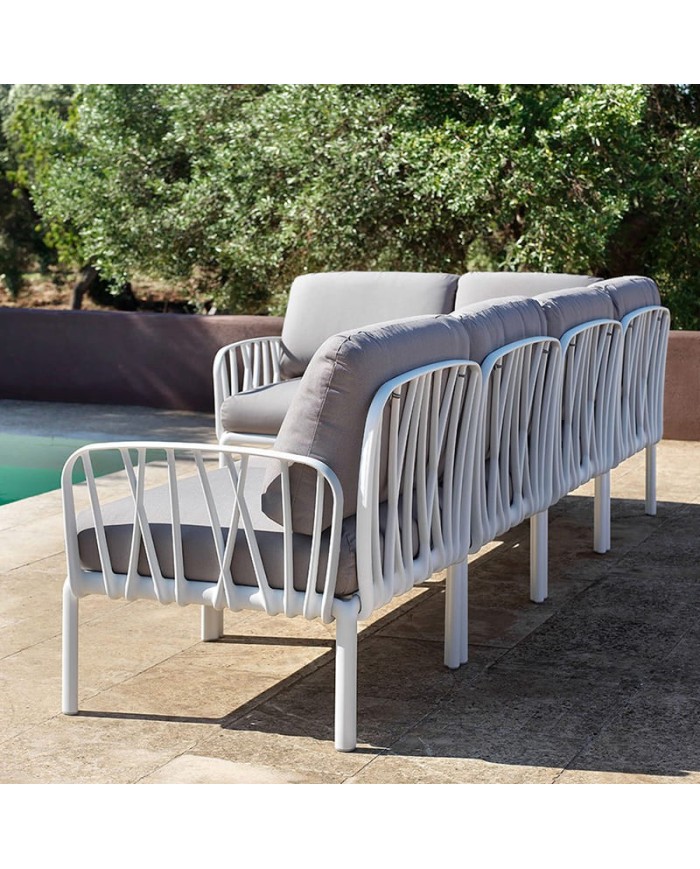Sofá Komodo Nardi color blanco 3 plazas