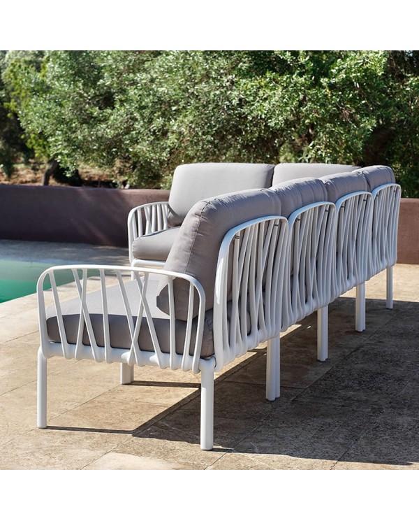Sofá Komodo Nardi color blanco 3 plazas