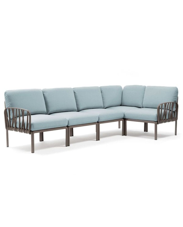 Sofá modular en rinconera para jardín