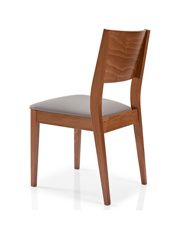 Silla de madera con asiento tapizado JMS Moreira ZH67E