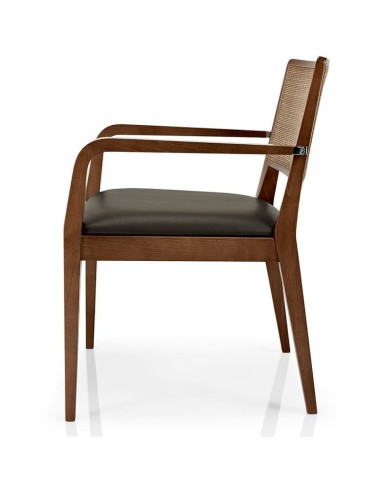 Sillón tapizado y madera JMS Moreira ZH82B