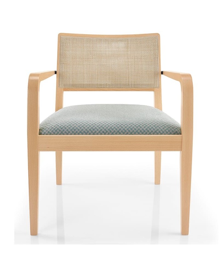 Butaca con respaldo de rejilla y asiento tapizado JMS Moreira ZH82C