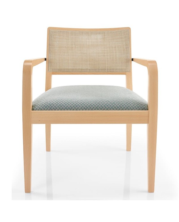 Butaca con respaldo de rejilla y asiento tapizado JMS Moreira ZH82C