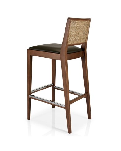 Taburete alto de madera tapizado JMS Moreira ZH83