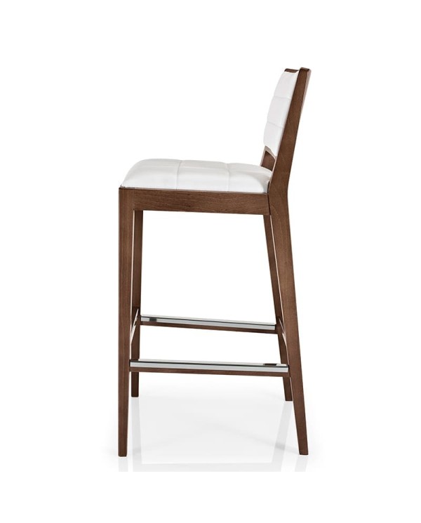 Taburete alto de madera tapizado JMS Moreira ZH83
