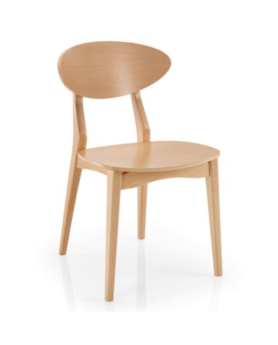 Silla de madera con asiento tapizado JMS Moreira ZH88