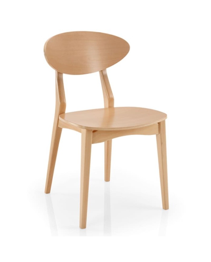 Silla de madera con asiento tapizado JMS Moreira ZH88