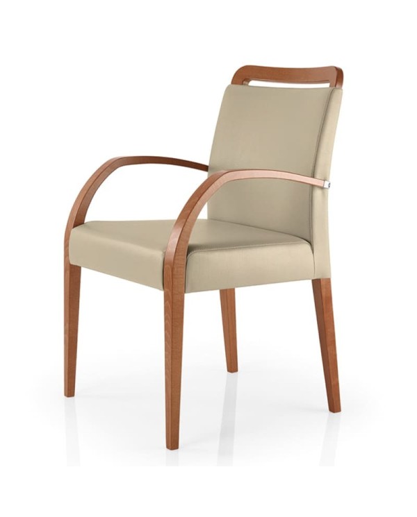 Sillón de madera tapizado JMS Moreira ZI01B