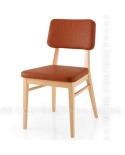 Silla de madera con asiento tapizado JMS Moreira ZI03