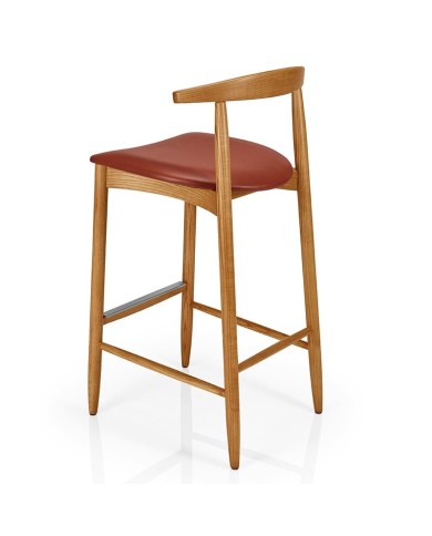 Taburete de madera y tapizado JMS Moreira M89