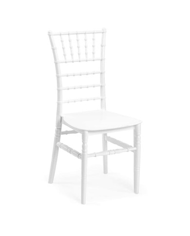 silla Tiffany blanca para celebraciones y hostelería H26