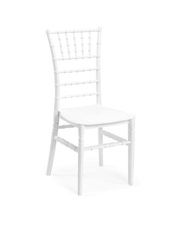 silla Tiffany blanca para celebraciones y hostelería H26