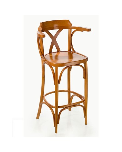 Taburete alto de madera para barra de bar Z47