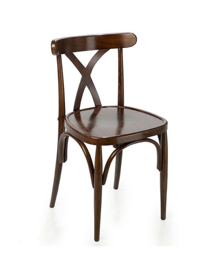 Silla curva en madera para hogar y hostelería ZF67