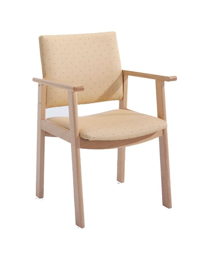 Sillón tapizado de geriatría para residencias de ancianos. Ideal para salón y comedor
