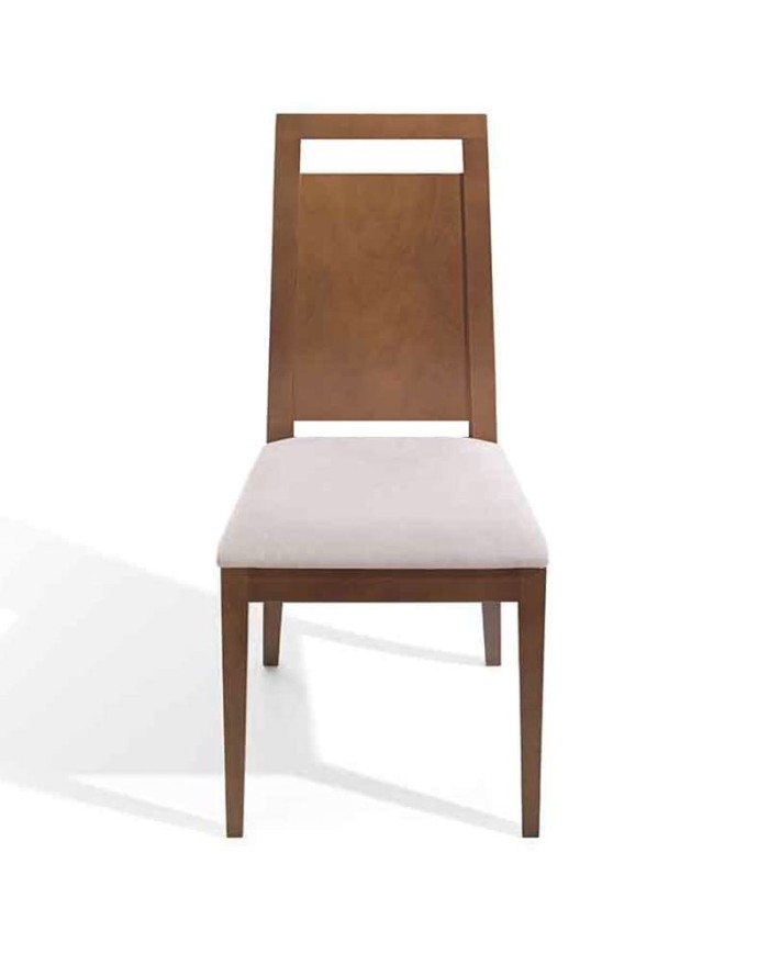 Silla de madera tapizada para comedor y salón