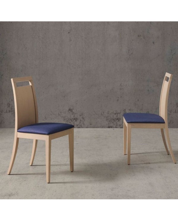 Silla de madera y tapizado B45
