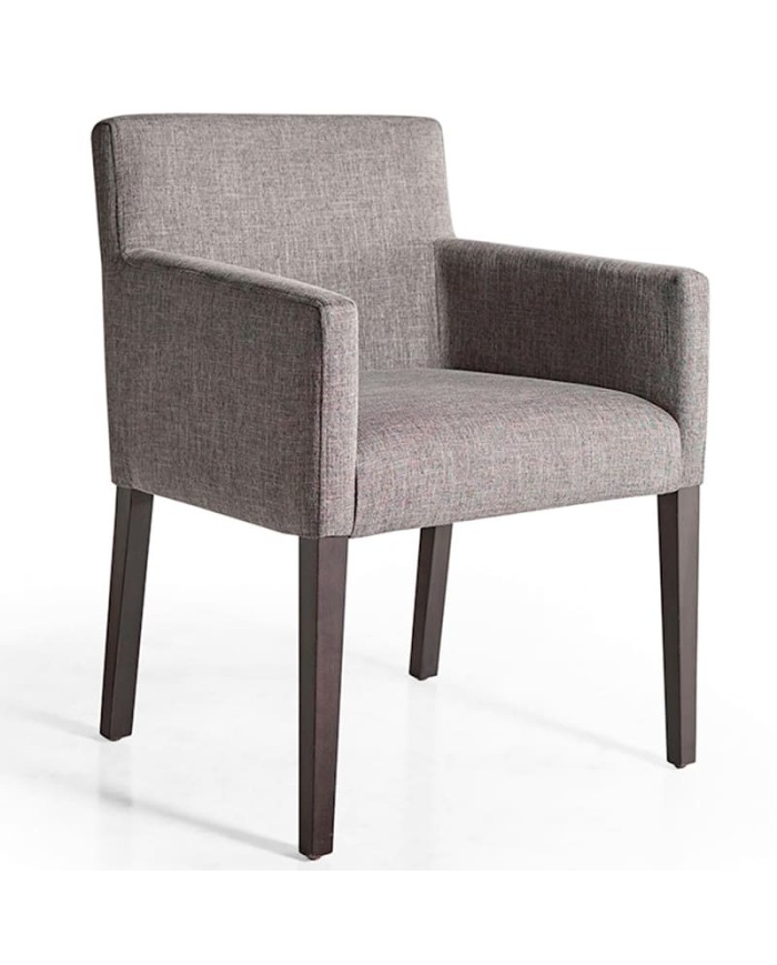 Sillón tapizado con patas de haya