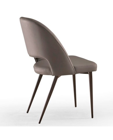 Silla curvada tapizada con metal Z24