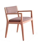 Sillón con asiento y respaldo tapizado para salón, comedor y hostelería