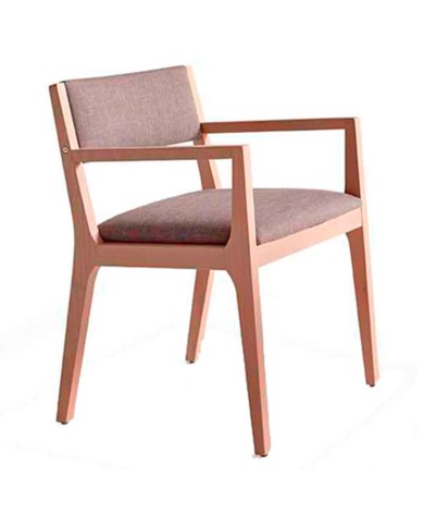 Sillón con asiento y respaldo tapizado para salón, comedor y hostelería