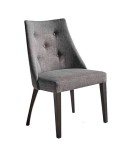 Silla tapizada con capitoné y patas de madera de haya barnizadas. Ideal para hogar y hostelería