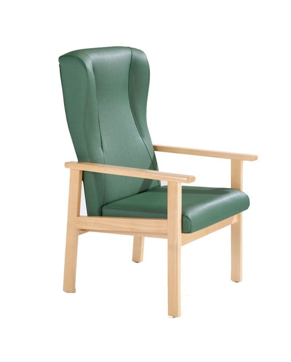 Butaca tapizada y madera ZD35