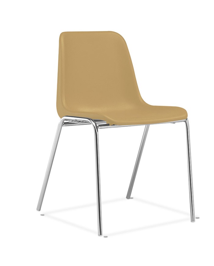 Silla Vicenza carcasa polipropileno con estructura metálica y acabado especial