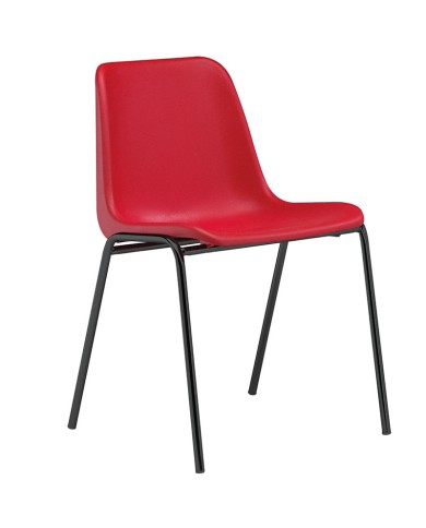 Silla Vicenza carcasa polipropileno con estructura metálica para instalaciones