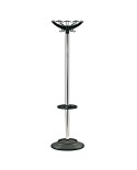Perchero de pie Elix cromo y negro para oficina o entrada