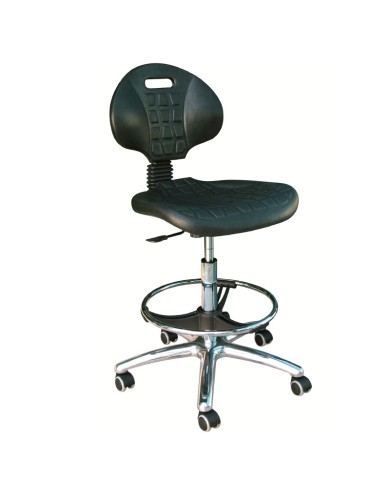 Taburete de laboratorio T5 con asiento de poliuretano