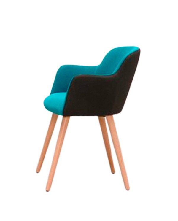 Sillón curvo tapizado E43