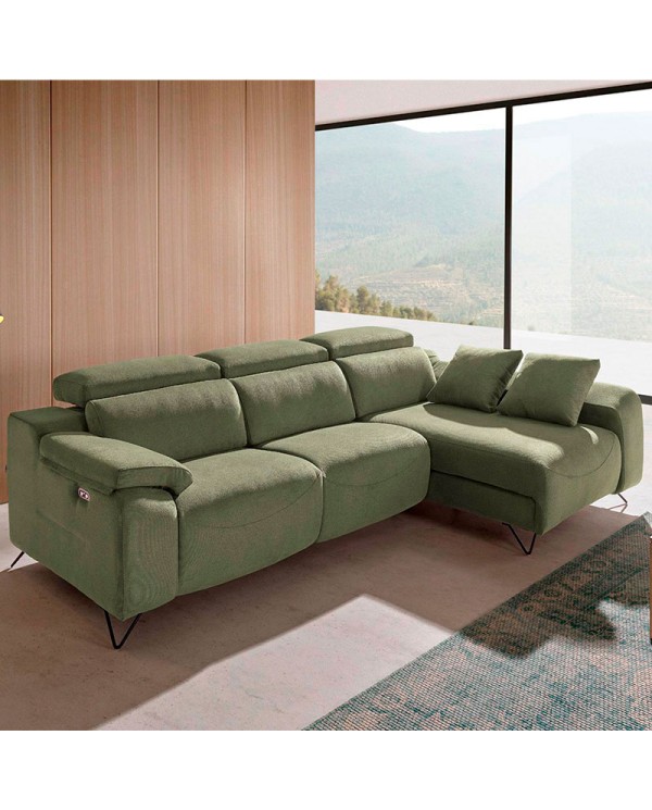 Composición modular FORZA: sofá 3 pl. relax más chaiselongue, 282 cm