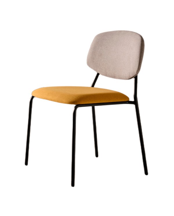 Silla N78 tapizada con estructura de acero