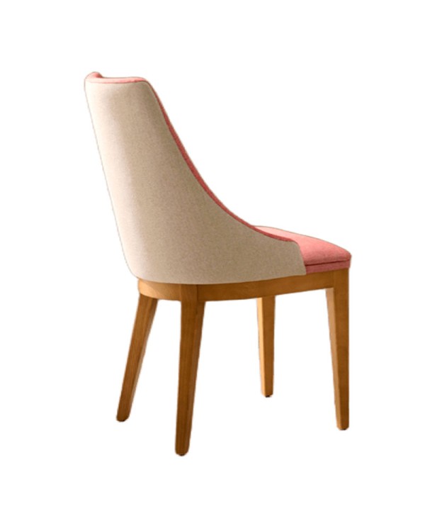 Silla en madera de haya tapizada para salón, comedor, restaurante y cafetería
